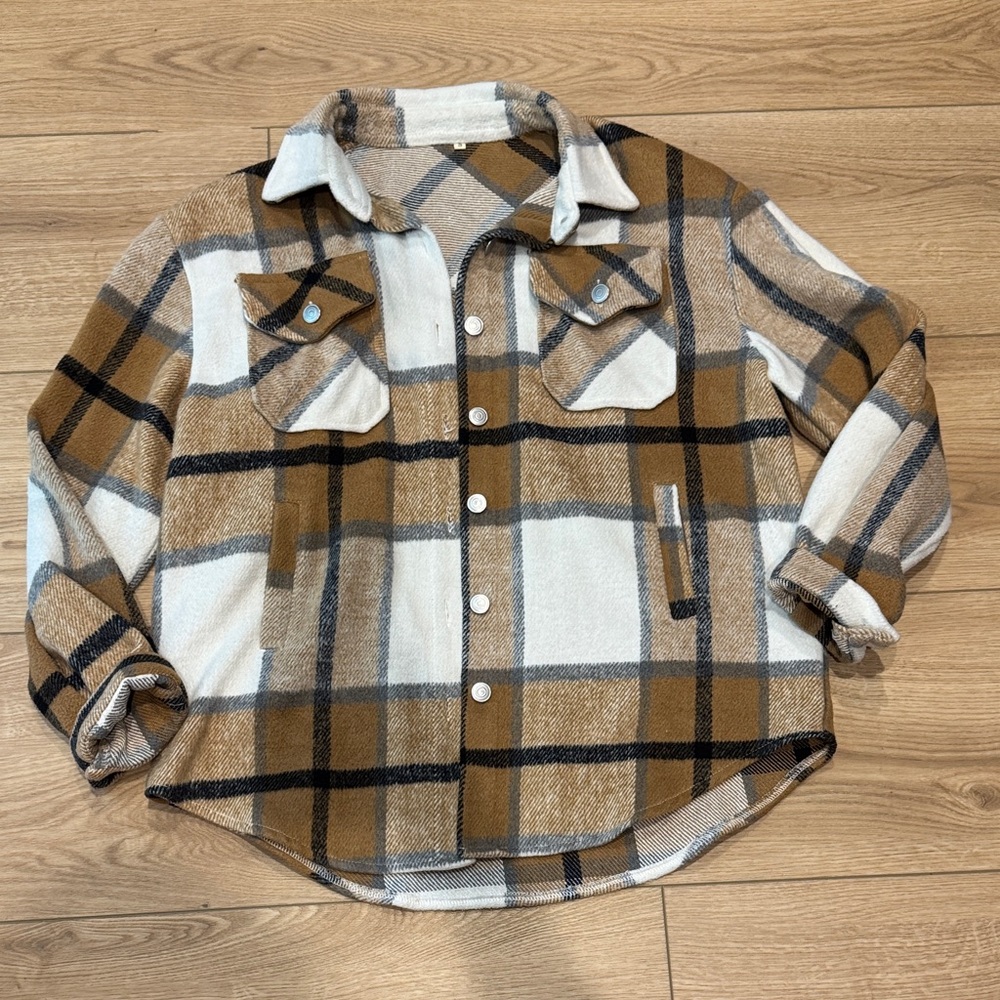 Plaid Button-Up Shacket